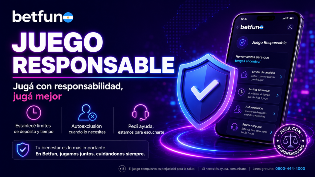 Herramientas de juego responsable en Betfun con límites, autoexclusión y ayuda para usuarios